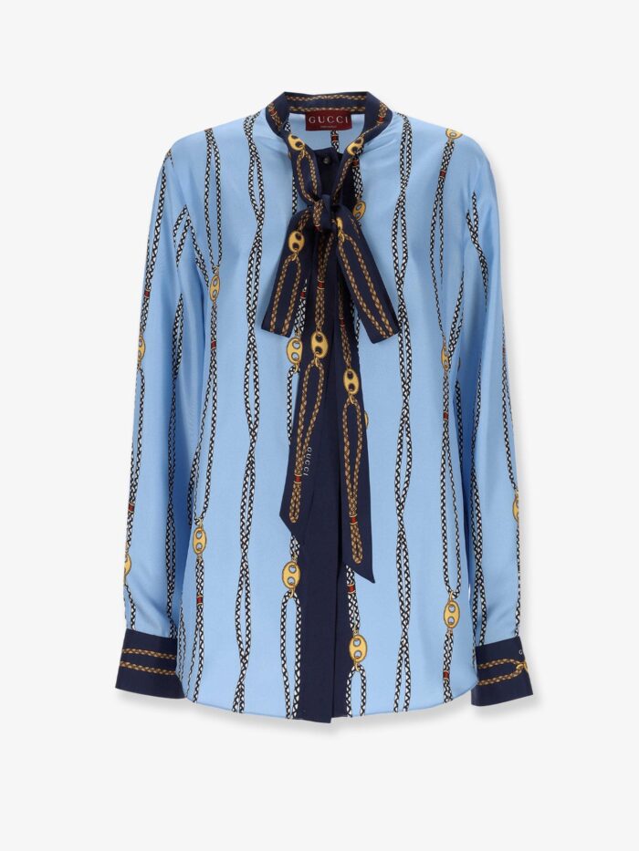 Gucci Printed Silk Twill Shirt