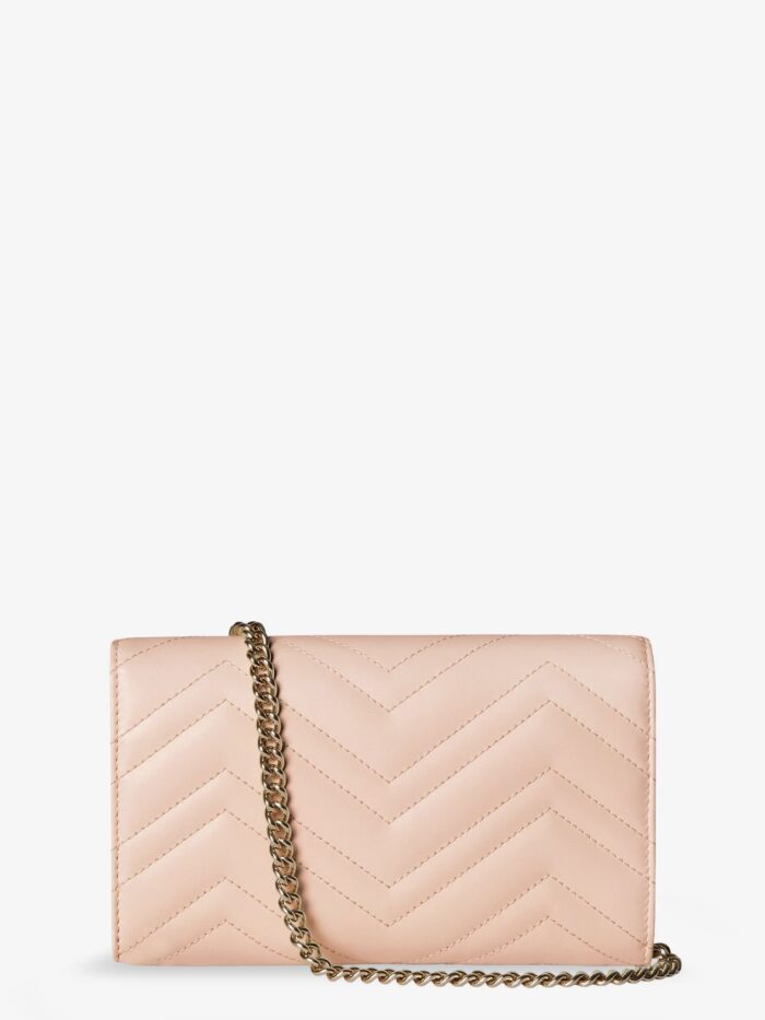 Gucci Quilted Leather Crossbody Bag With Metal GG Logo