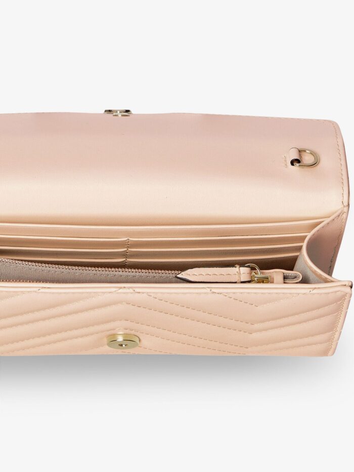 Gucci Quilted Leather Crossbody Bag With Metal GG Logo