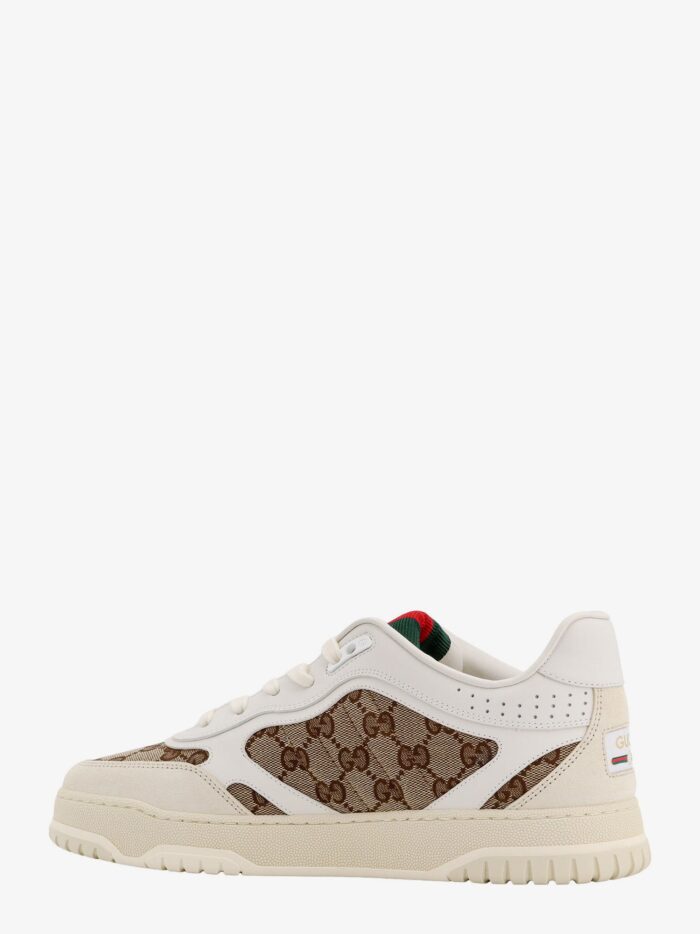 Gucci Re-Web Low-top Leather And Suede Sneakers With GG Supreme Fabric Inserts