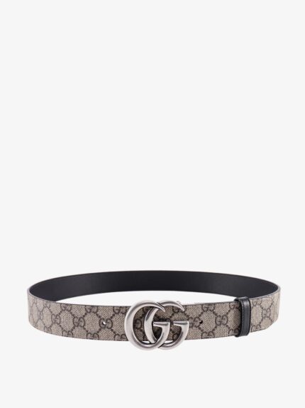 Gucci Reversible Gg Supreme Fabric And Leather Belt