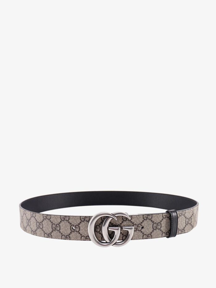 Gucci Reversible Gg Supreme Fabric And Leather Belt