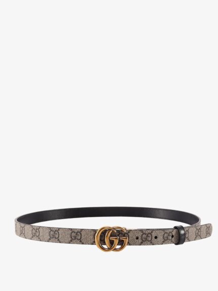 Gucci Reversible Supreme GG Fabric And Leather Belt