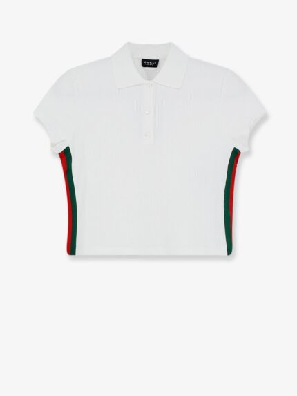 Gucci Ribbed Cotton Jersey Polo Shirt