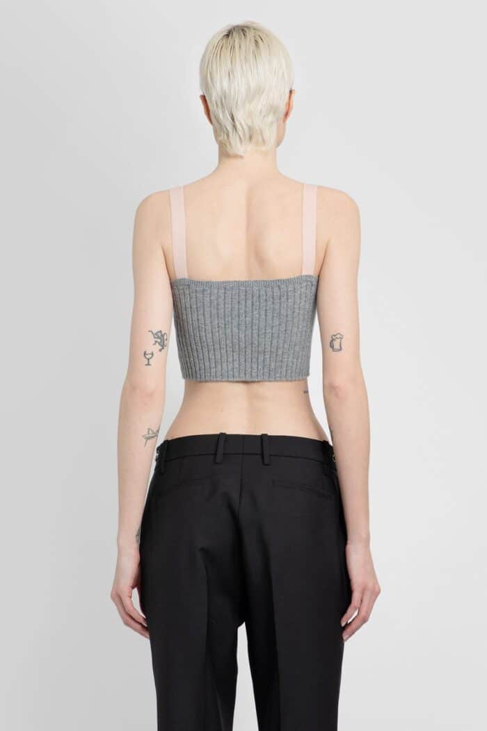 GUCCI Ribbed-knit Wool Crop Top