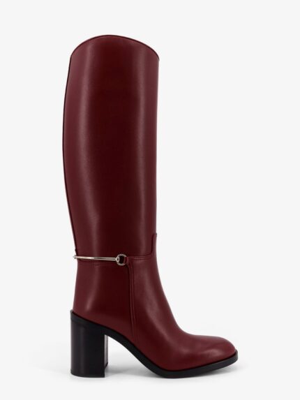 Gucci Rosso Ancora Leather Boots