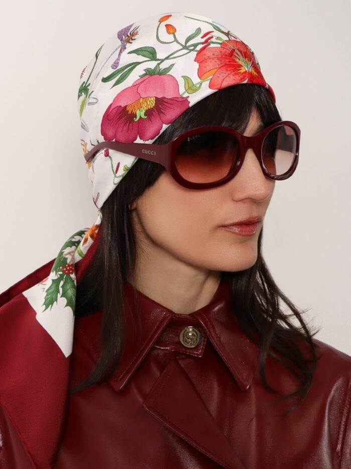 Gucci Rosso Ancora Rounded Sunglasses