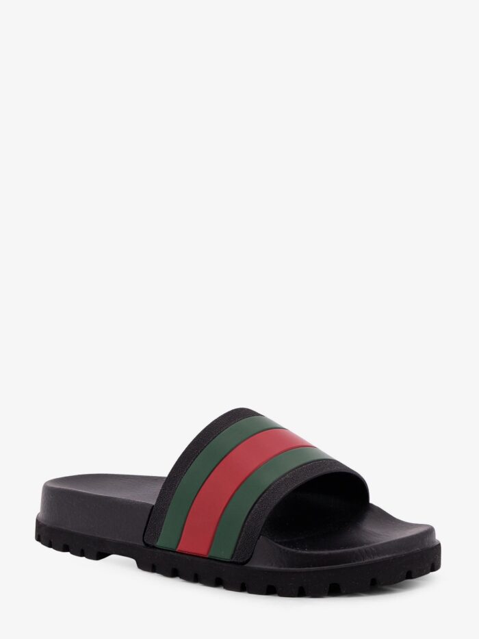 Gucci Rubber Slide With Web Detail