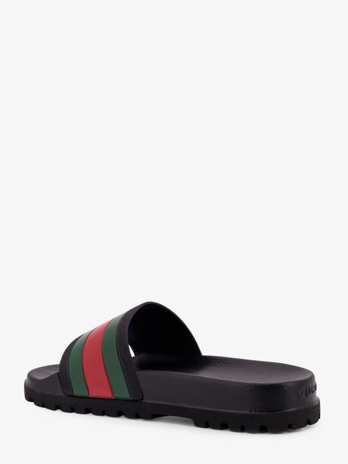 Gucci Rubber Slide With Web Detail