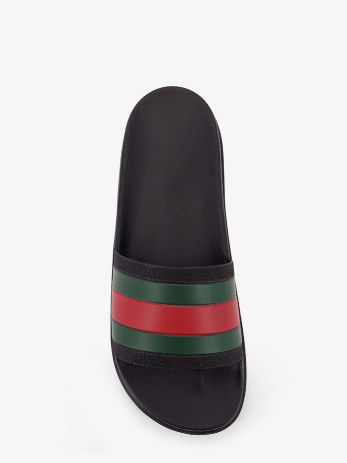 Gucci Rubber Slide With Web Detail