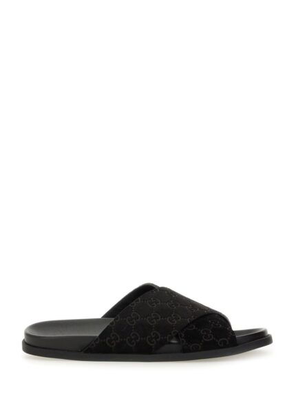 Gucci SANDAL SLIDER WITH GG PATTERN