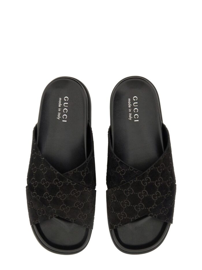 Gucci SANDAL SLIDER WITH GG PATTERN
