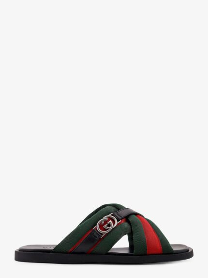 Gucci Sandals With Web Detail And GG Incrocio