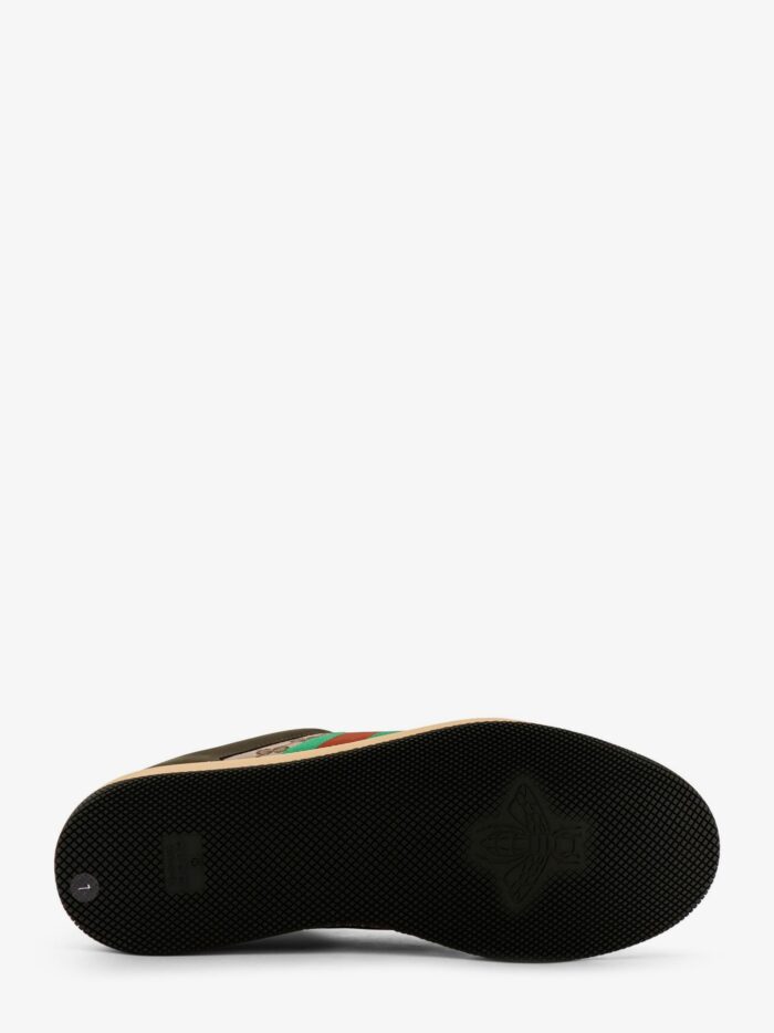 Gucci Screener Low-top Leather And GG Supreme Fabric Sneakers