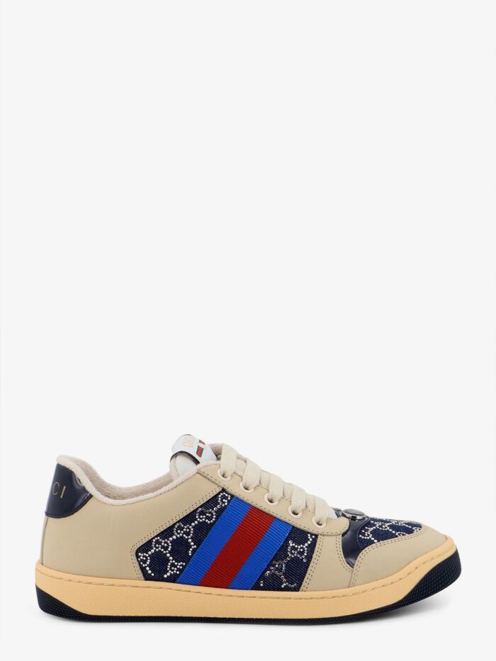 Gucci Screener Sneakers With GG Crystals
