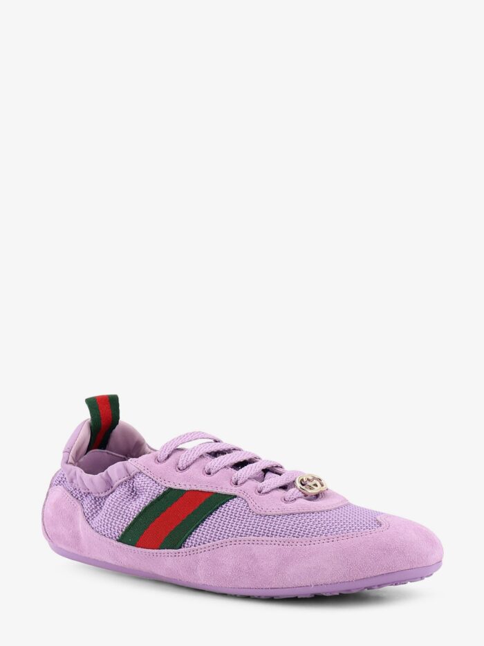 Gucci Shift Mesh And Suede Sneakers