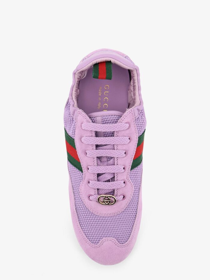 Gucci Shift Mesh And Suede Sneakers
