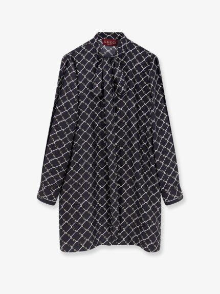 Gucci Short Silk Twill Dress