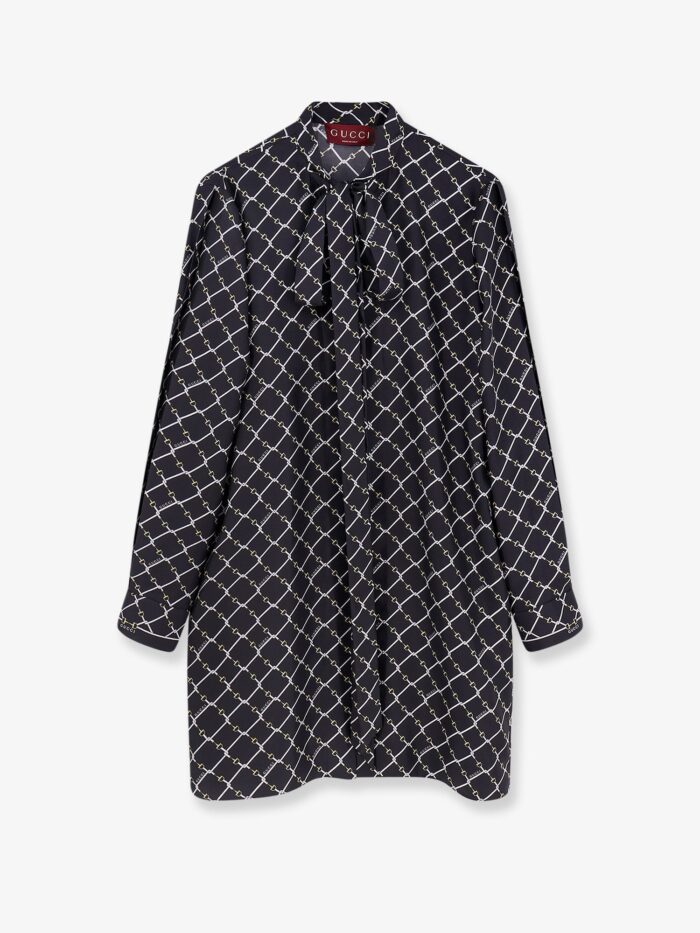 gucci short silk twill dress Gucci Short Silk Twill Dress