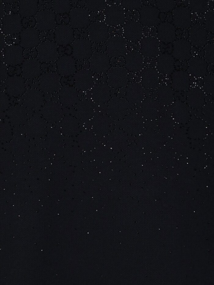 Gucci Short Wool Dress With GG Crystals