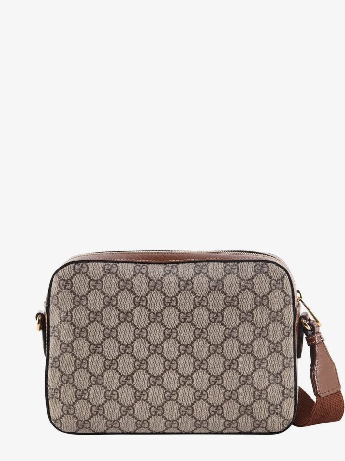 Gucci Shoulder Bag With Gg Supreme Motif And Leather Profiles