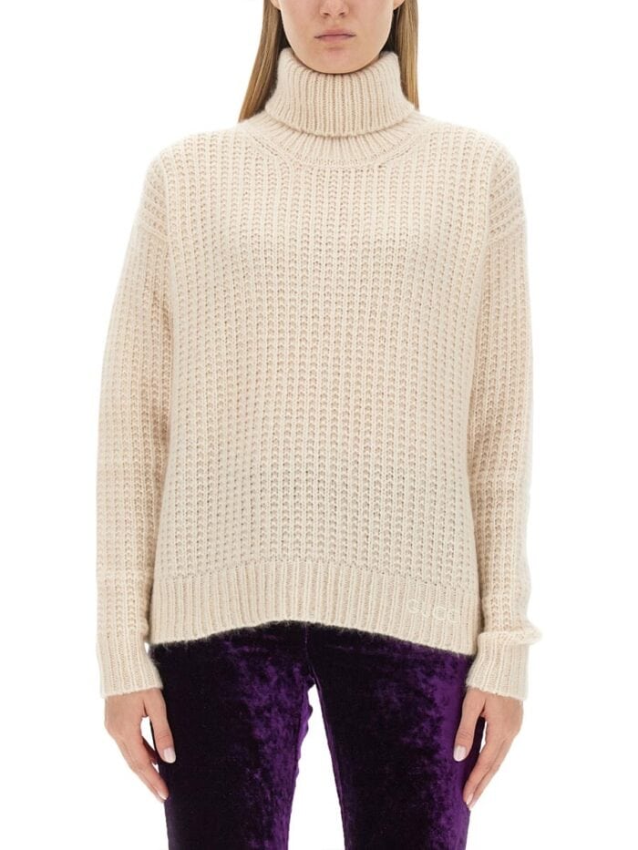 Gucci SILK AND CASHMERE TURTLENECK SWEATER