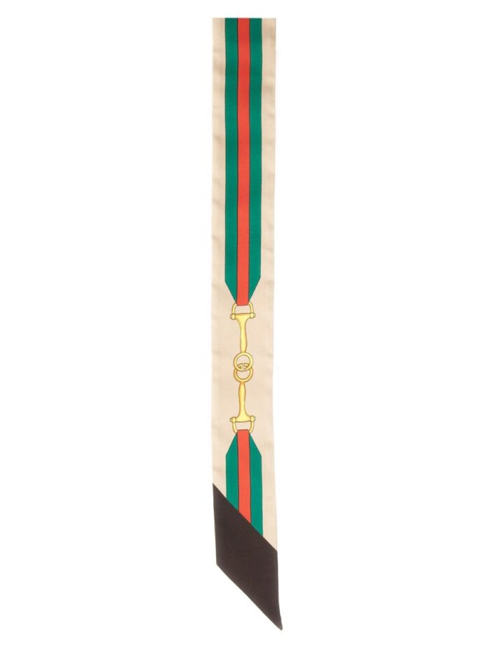 Gucci SILK BOW WITH CLAMP PRINT