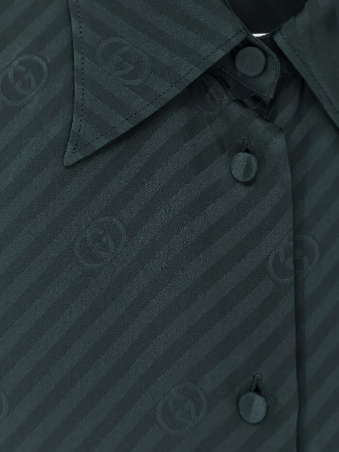 Gucci Silk Shirt With Diagonal Motif