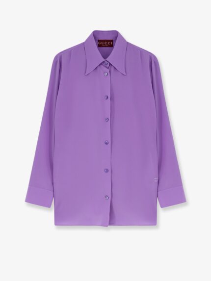 Gucci Silk Shirt With GG Embroidery