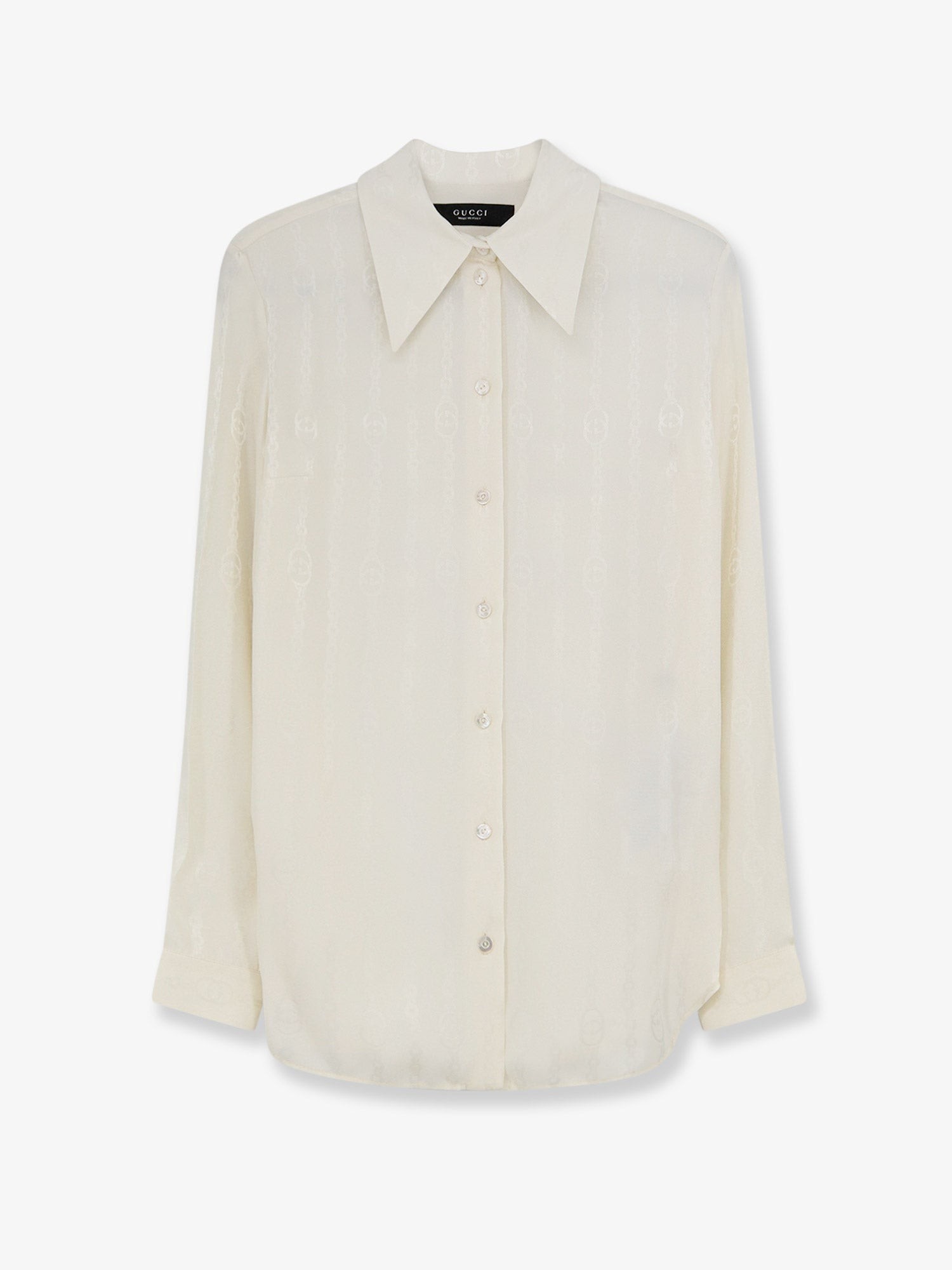 Gucci Silk Shirt With Iconic Print