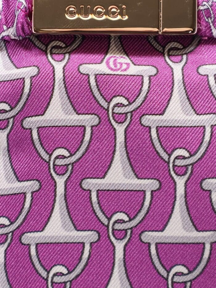 Gucci Silk Skirt With Horsebit Print