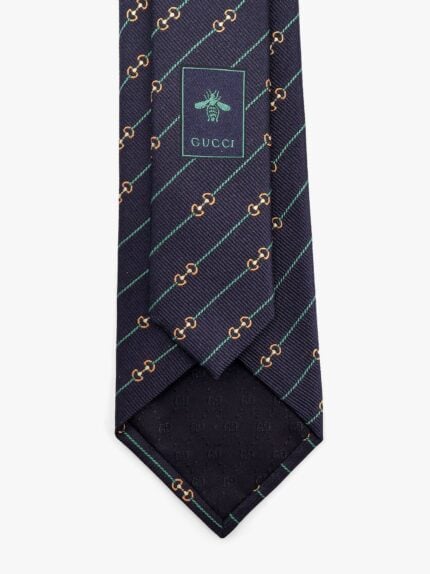 Gucci Silk Tie With Royal Morsy Motif