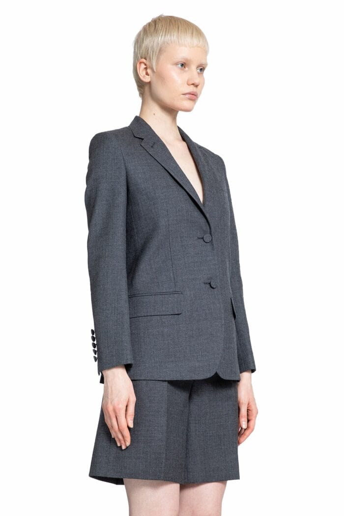 GUCCI Single-breasted Wool Grisaille Blazer