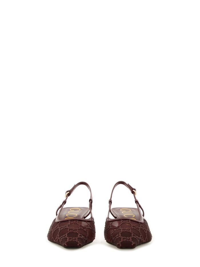 Gucci SLINGBACK PUMPS WITH CRYSTALS GG