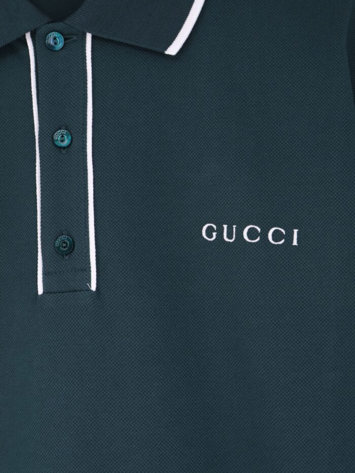 Gucci Stretch Cotton Polo With Embroidered Logo