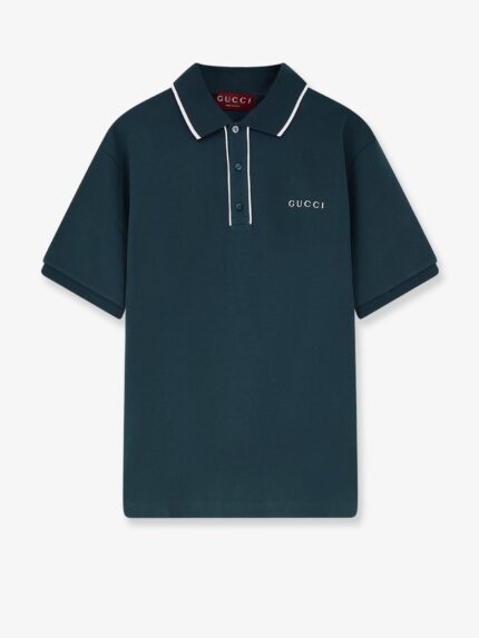 Gucci Stretch Cotton Polo With Embroidered Logo