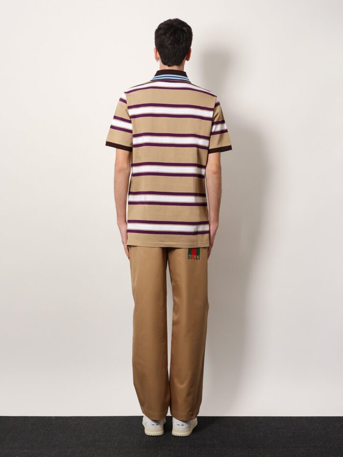 Gucci Striped Cotton Polo Shirt
