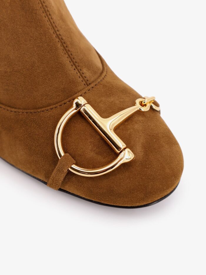 Gucci Suede Boots With Metal Horsebit