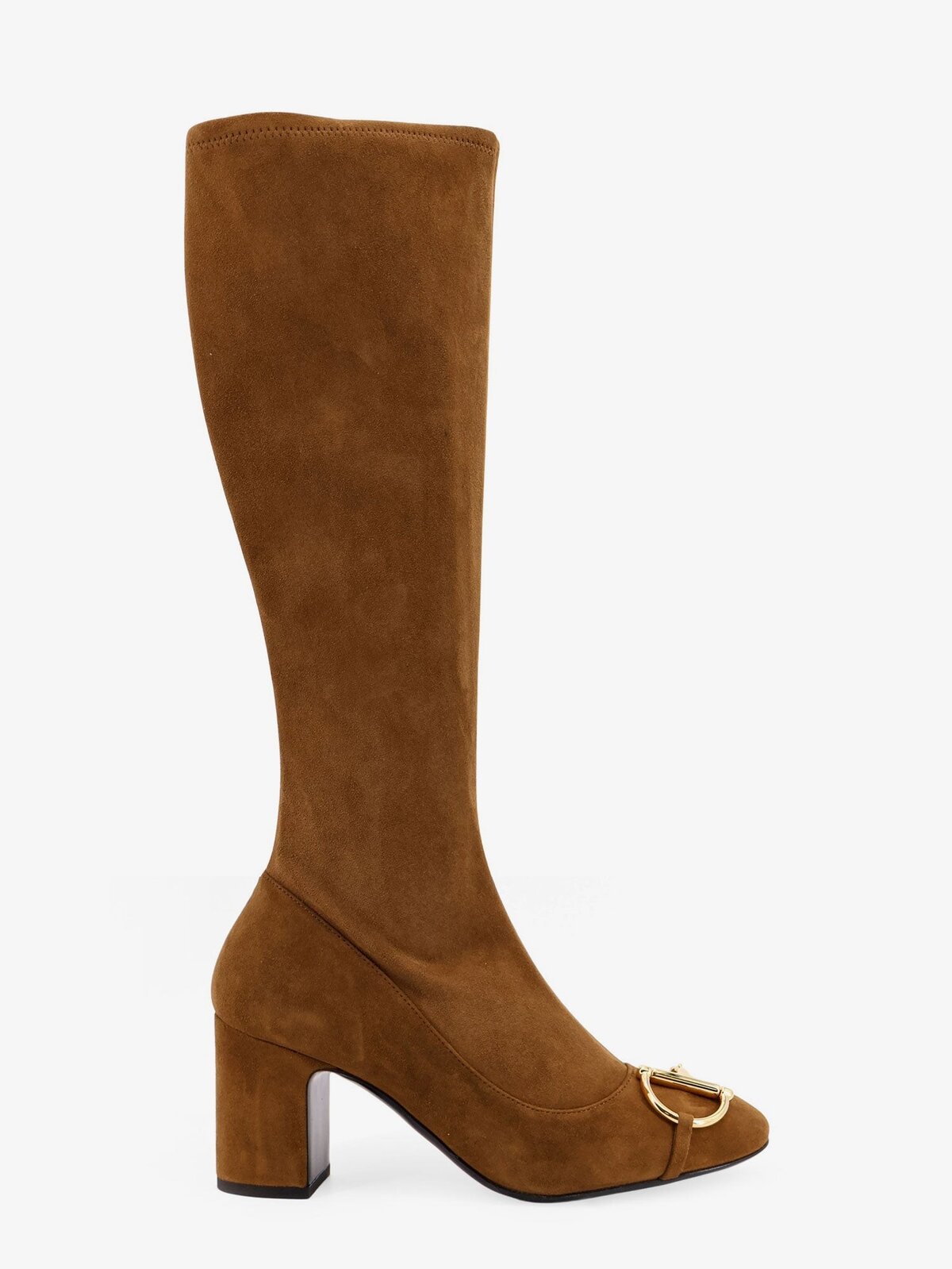 Gucci Suede Boots With Metal Horsebit