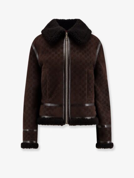 Gucci Suede Jacket With GG Motif