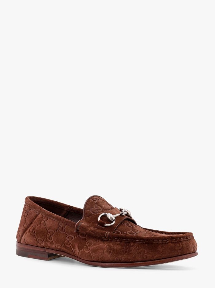 Gucci Suede Loafers With All-over GG Motif And Iconic Horsebit