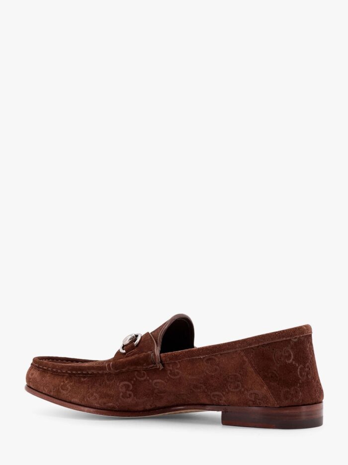Gucci Suede Loafers With All-over GG Motif And Iconic Horsebit