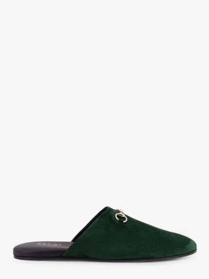 Gucci Suede Sabot With Horsebit