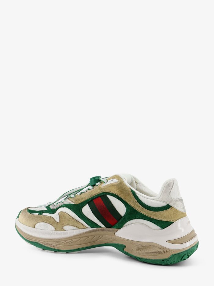 Gucci Suede Sneakers With Side Web Detail