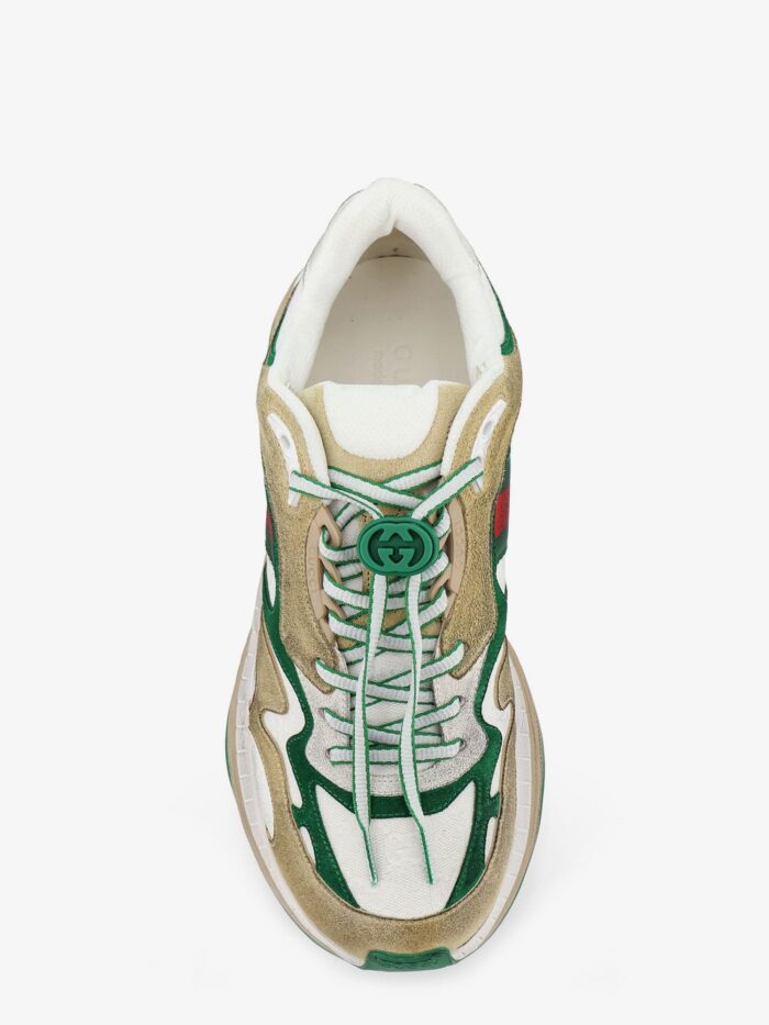 Gucci Suede Sneakers With Side Web Detail