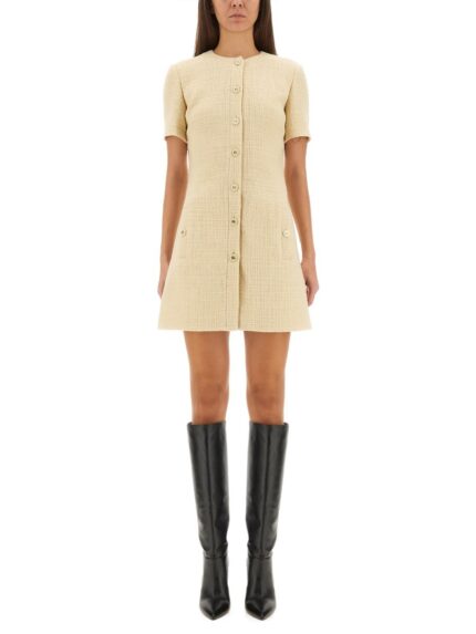 Gucci TEXTURED WOOL TWEED DRESS