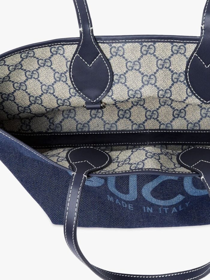 Gucci Totissima Denim Reversible Shopping Bag
