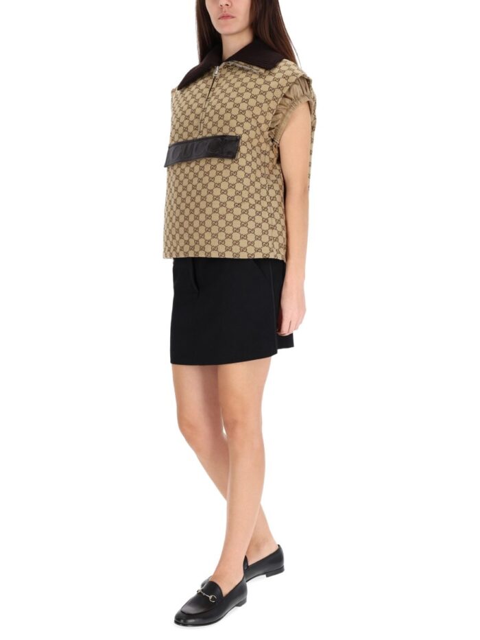 Gucci VEST WITH LEATHER LABEL