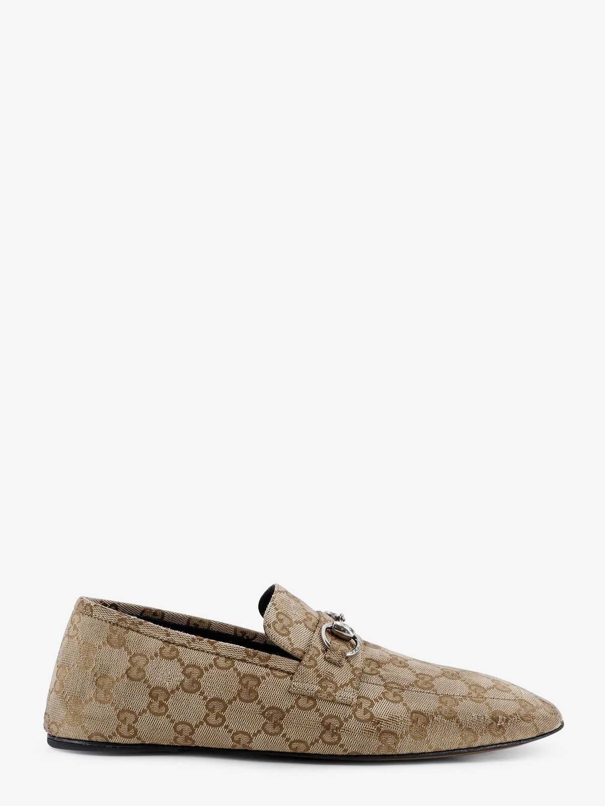 Gucci Vintage-effect GG Fabric Loafers
