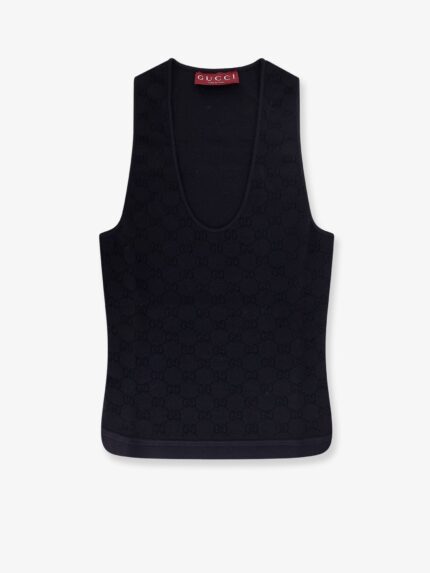 Gucci Viscose Blend Top With All-over GG Motif